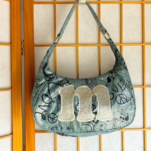 • Y2K shimmer blue and silver justice purse •